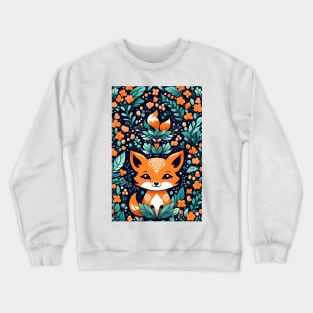 Kawaii fox pattern art Crewneck Sweatshirt